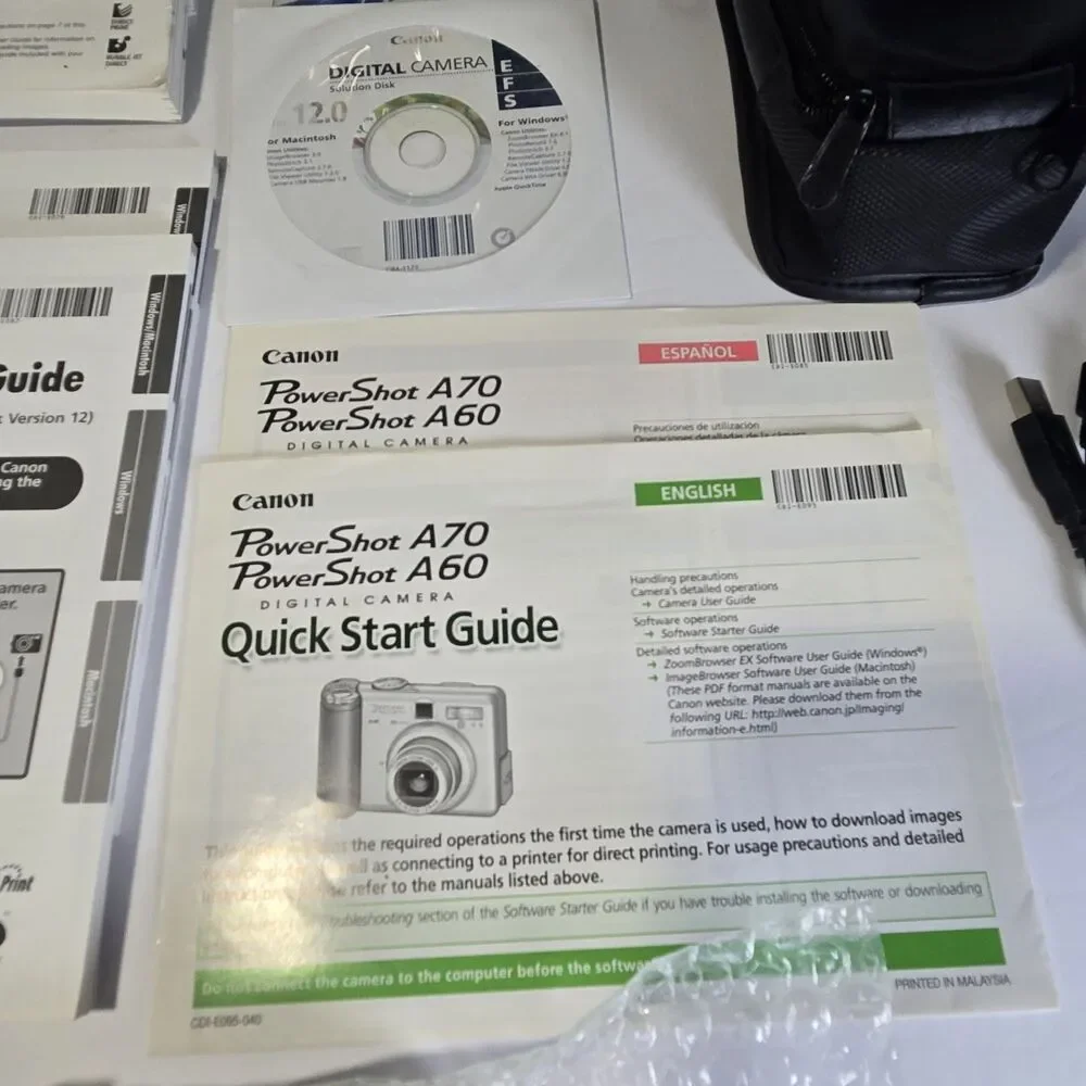 Canon PowerShot A70 3.2MP Digital Camera-  For Parts - As Is